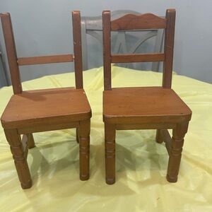 Classic Wooden Doll Chair Set